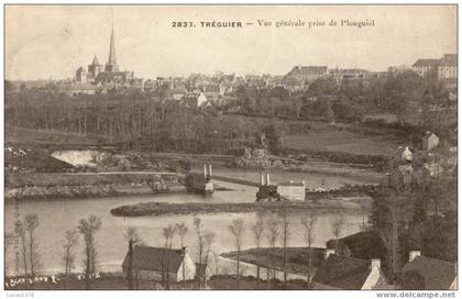 22 / TREGUIER / VUE GENERALE PRISE DE PLOUGUIEL / 1908
