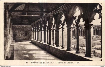CPA Treguier Details du cloitre