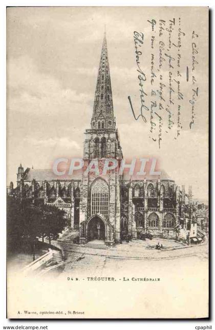 CPA Treguier La Cathedrale Botrel