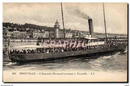 Trouville - L'Augustin Normand arrivant a Trouville - paquebot - steamer CPA
