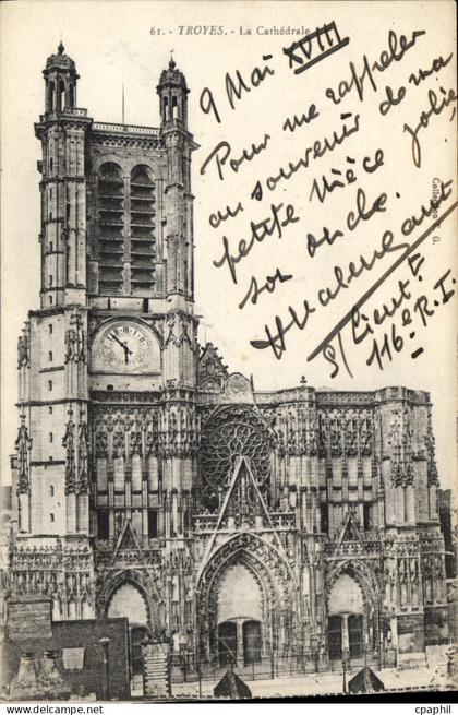 CPA Troyes La Cathedrale