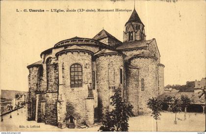 CPA Uzerche L Eglise abside Monument Historique