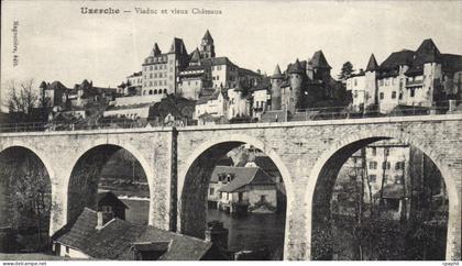 CPA UZERCHE Viaduc Et Vieux Chateaux