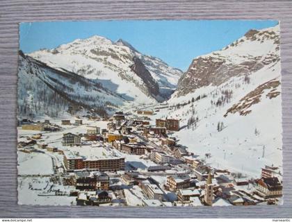 Cpa Val d'Isère (73) vue aérienne sur la la station