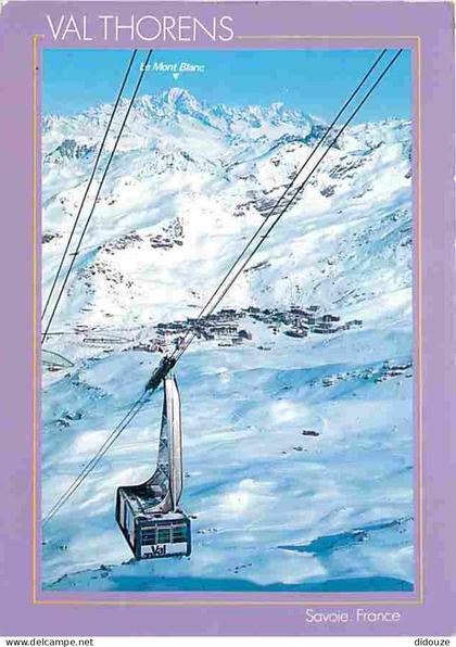 Carte Postale - 73 - Val Thorens - La Station et le téléphérique de la Cime Caron - CPM - Voir Scans Recto-Verso - Posca