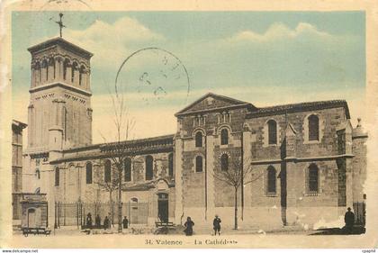 CPA 34 valence la cathedrale