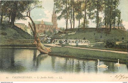 CPA Valenciennes le jardin public