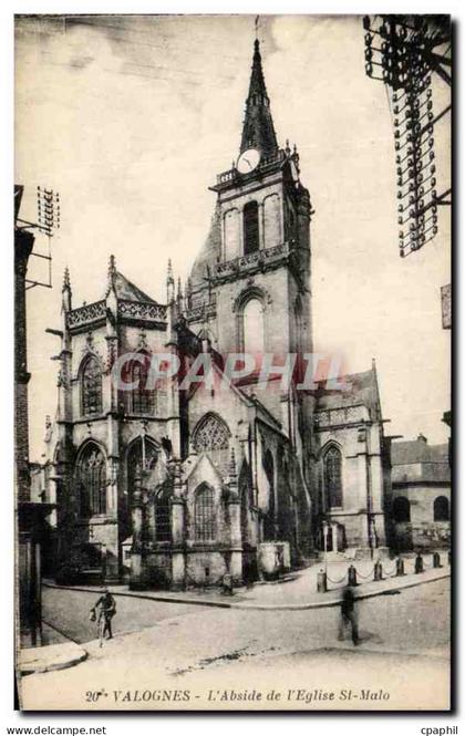 CPA Valognes L'Abside de l'Eglise St Malo