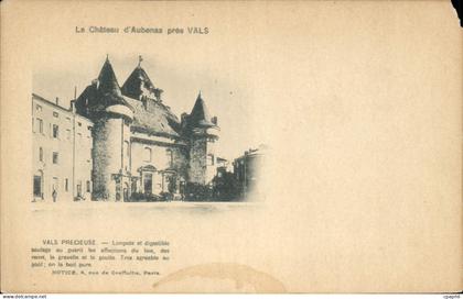 CPA Le Chateau d'Aubenas pres Vals Vals Precieuse