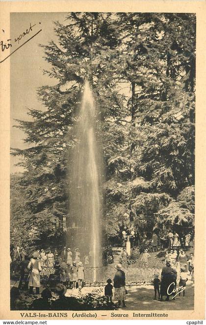 CPA Vals les bains (ardeche) source intermittente