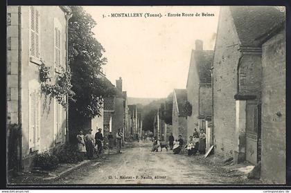 CPA Venoy /Yonne, Montallery, Entrée Route de Beines