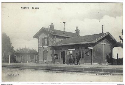 VERNOY (89) - La Gare - Cliché Renard - Ed. Renard Hamard