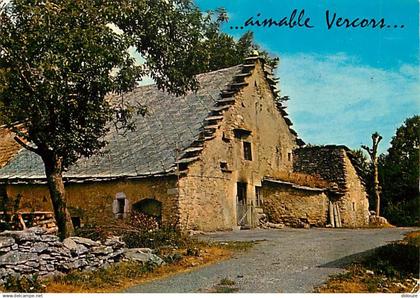 38 - Isère - Le Vercors - Maison en Vercors - Flamme Postale des Grottes de Choranche - CPM - Voir Scans Recto-Verso