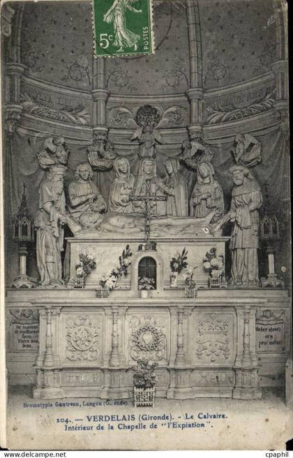 CPA Verdelais Le calvaire Interieur de la chapelle de l'expliation
