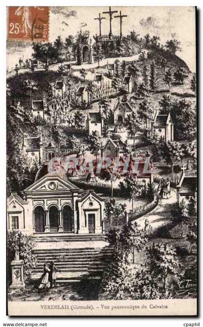 CPA Verdelais Vue panoramique du calvaire
