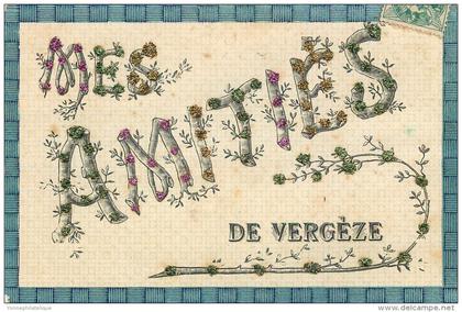 30 - VERGEZE - amitiés de ... - (voir scans recto-verso)