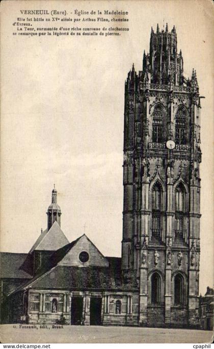 CPA Verneuil sur Avre L'eglise de la Madeleine