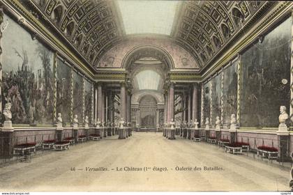 CPA Versailles Le Chateau Galerie des Batailles