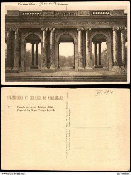 CPA Versailles Façade du Grand Trianon (détail) Versailles 1930