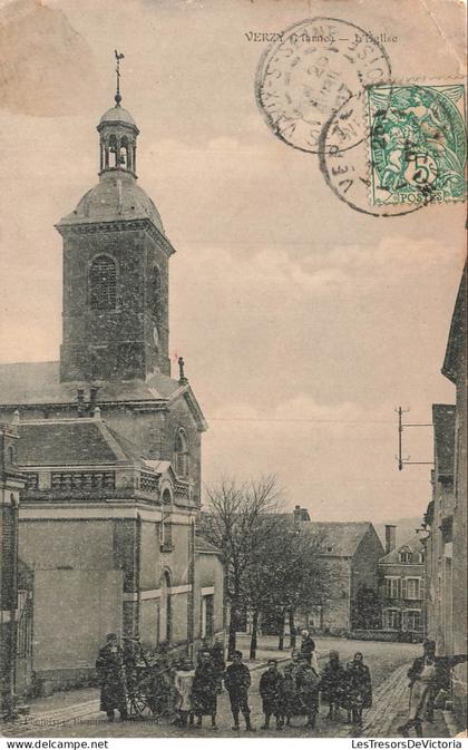FRANCE - Verzy - Eglise - Campanile - Girouette - Enfant - Animé - CPA