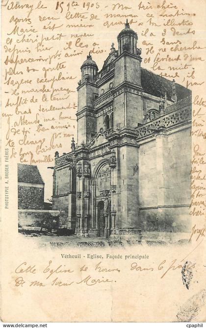 CPA Vetheuil-Eglise  Façade princiale