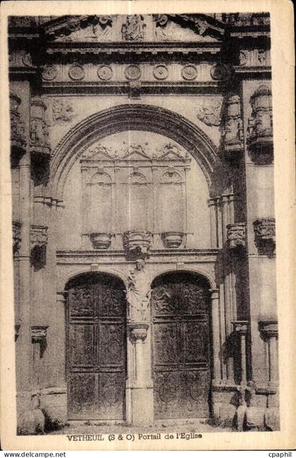 CPA Vetheuil (S O0 portail de Ieglise