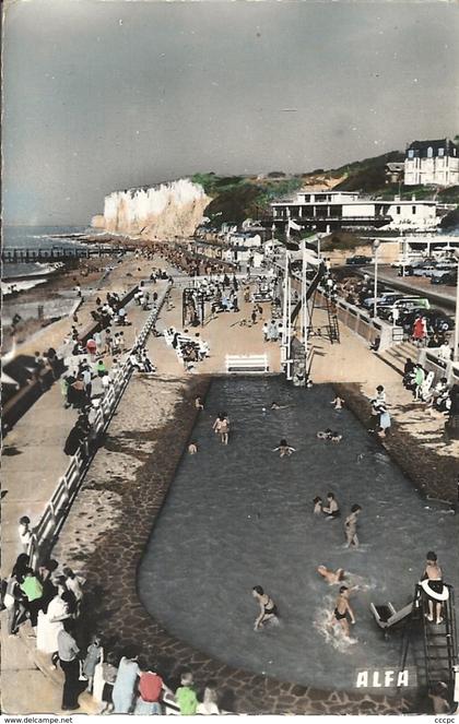 CPSM Veules-les-Roses La Piscine et la Plage