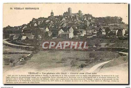 CPA Vezelay Historique Vezelay Vue generale cote Ouest