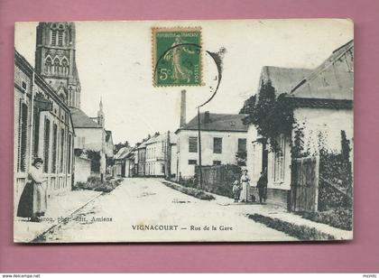 CPA -  Vignacourt  - Rue de la Gare