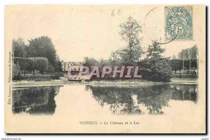 CPA Vigneux Le Chateau et le Lac