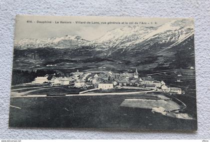 Villard de Lans, vue générale et le col de l'Arc, Isère 38