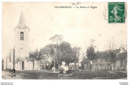 89 VILLEBOUGIS - la mairie et l'eglise.