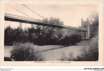 AFYP9-82-0857 - VILLEBRUMIER - Le Tarn et le pont suspendu