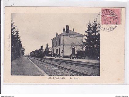 VILLEFAGNAN: la gare - très bon état