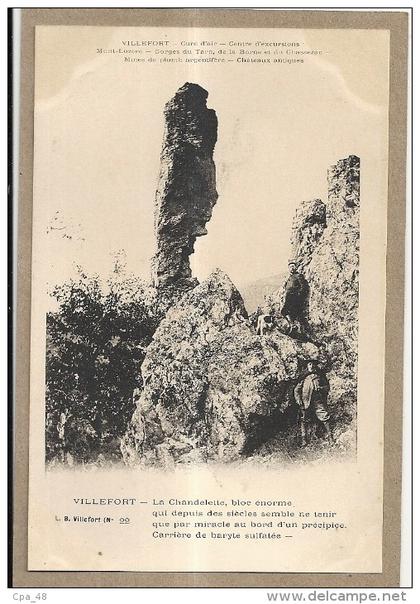 Lozere : Villefort, La Chandelette, Bloc Enorme...