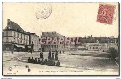 CPA Villefranche De Rouergue Place nationale