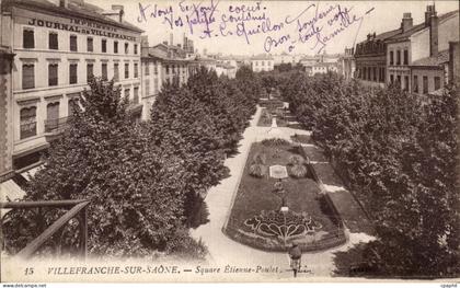 CPA Villefranche Sur Saone Square Etienne Poulet