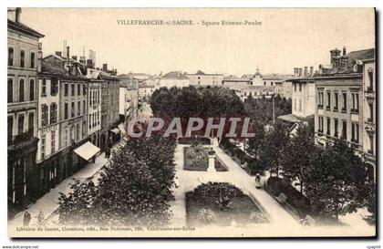 CPA Villefranche Sur Saone Square Etienne Poulet