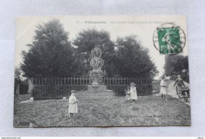 Cpa 1912, Villemomble, monument commémoratif du plateau d'Avron, Seine saint Denis 93