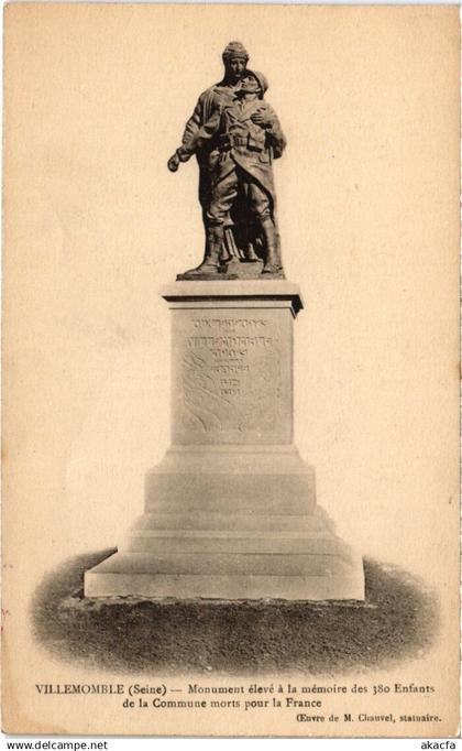 CPA VILLEMOMBLE Monument (1353688)