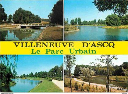 59 - Villeneuve d'Ascq - Le parc urbain - Multivues - Flamme postale du 55e anniversaire du massacre d'Ascq  - CPM - Voi