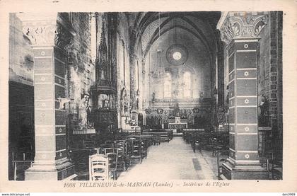 VILLENEUVE-de-MARSAN (Landes) - Intérieur de l'Eglise