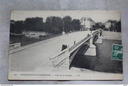 Cpa 1908, Villeneuve la Garenne, pont de la Garenne, Hauts de Seine 92