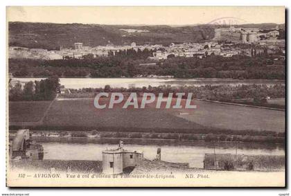CPA Avignon Vue a vol d'oiseau de Villeneuve les Avignon