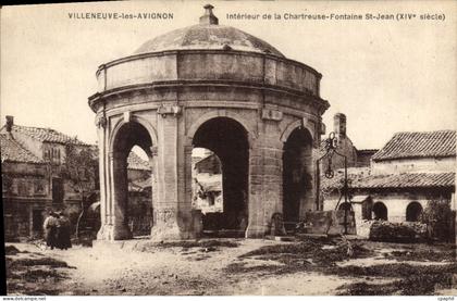 CPA Villeneuve les Avignon interieur de la Chartreuse Fontaine St Jean