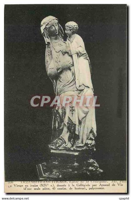 CPA Villeneuve les Avignon La Vierge  en ivoire