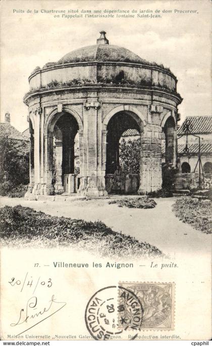 Villeneuve les Avignon CPA Le puits