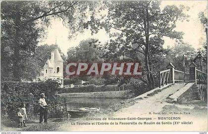 CPA Environs de Villeneuve Saint Georges Montgeron Pecheur Peche