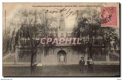 CPA Villeneuve Saint Georges Hotel de ville Ancien chateau Beauregard