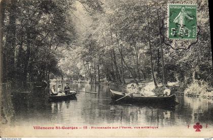 CPA Villeneuve Saint Georges Promenade sur l'Yerree